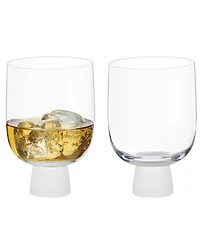 Anton Studio Designs Oslo Double Old Fashioned Tumblers Frost, Set of 2