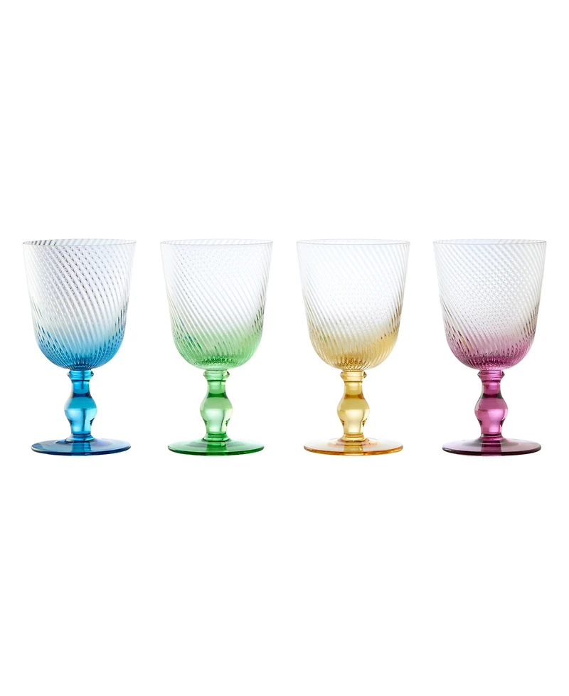 Anton Studio Designs Swirl Wine Glasses, Set of 4