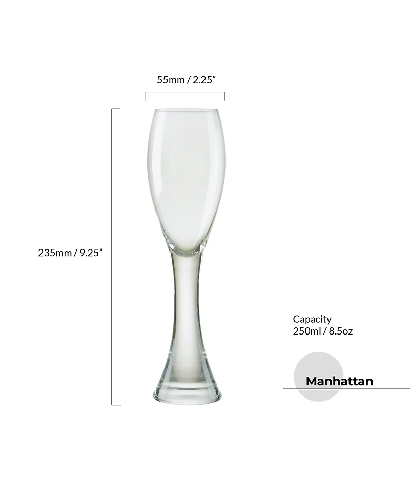 Anton Studio Designs Manhattan Champagne Flutes, Set of 2