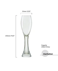 Anton Studio Designs Manhattan Champagne Flutes, Set of 2