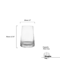 Anton Studio Designs Empire Clear Shot Glasses, Set of 4
