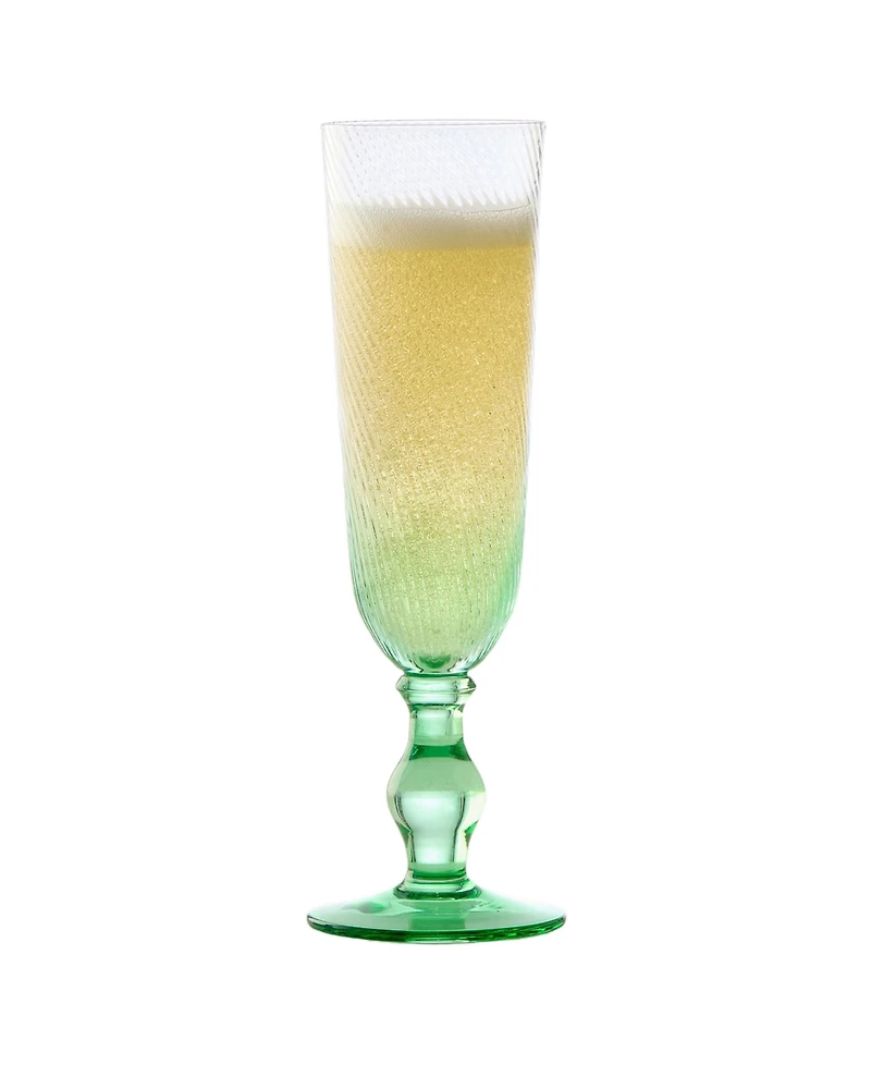 Anton Studio Designs Swirl Champagne Flutes, Set of 4