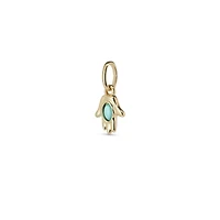 UNOde50 Hand Shape Metal Alloy Charm with Murano Crystal
