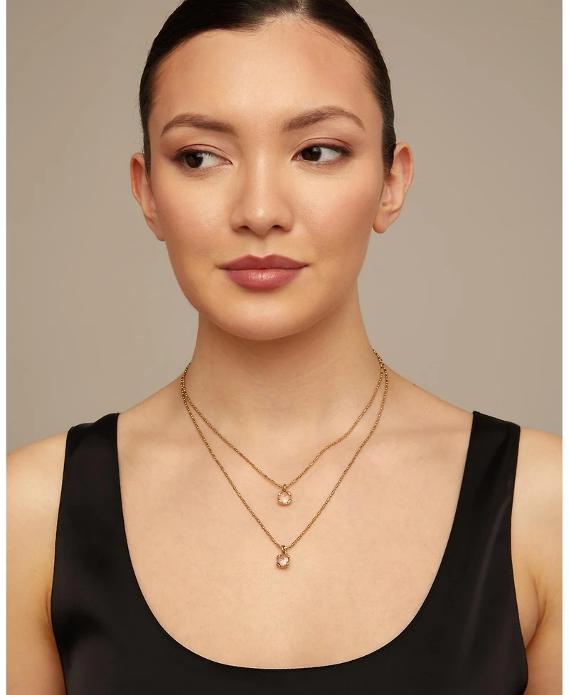 UNOde50 18K Gold Plated Metal Alloy Double Chain Necklace