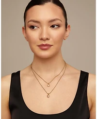 UNOde50 18K Gold Plated Metal Alloy Double Chain Necklace