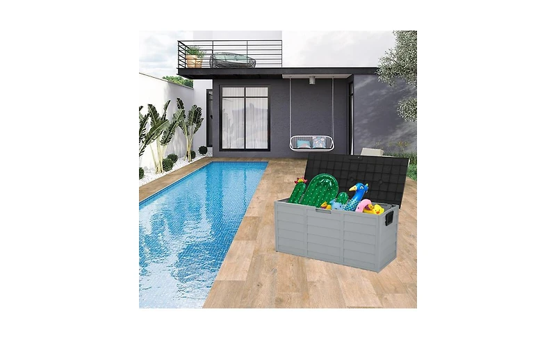 Slickblue 75 Gallon Outdoor Garden Plastic Storage Deck Box – Elegant & Practical Solution