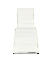 Inolait Foldable Patio Lounge Chair with Cushion for Backyard