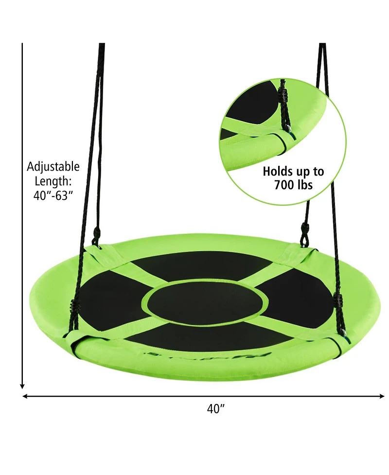 Sugift 40 Inch Flying Saucer Tree Swing Indoor Outdoor Play Set