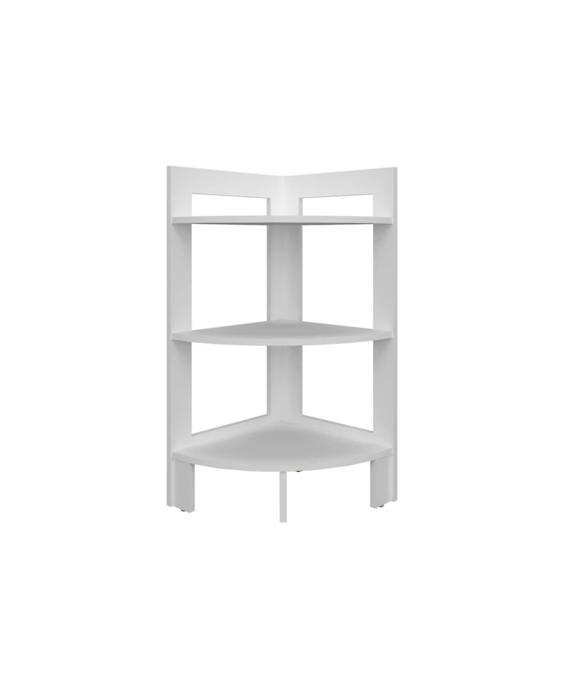 Akutan Side Table with 3 Shelves, 3 Legs, Black Wengue