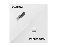 gaomon Luxurious 67-Inch Deep Soaking Acrylic Freestanding Bathtub with Sloped Lumbar Support, Glossy White Finish, Chrome Drain, cUPC Certified, Stai