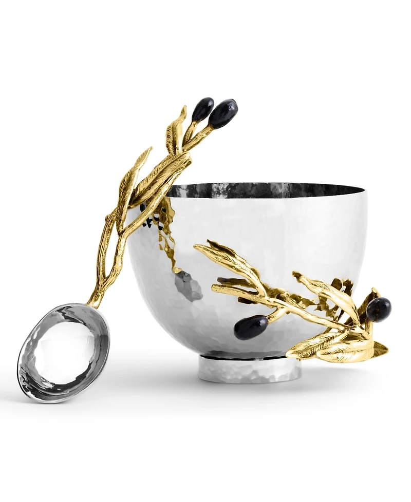 Michael Aram Olive Branch Nut Dish with Spoon