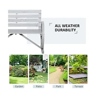 Slickblue Sturdy Fir Wood Garden Chair – Light Grey with Wheel Design, 550 lbs. Capacity