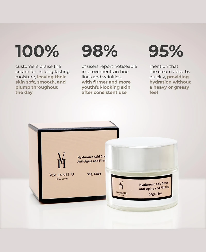 Vivienne Hu Anti-Aging Hyaluronic Face Cream, 1.8 oz.