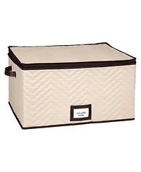 Florida Brands Wine Glass Storage Box with Dividers and 5"W cells - Holds 12 Wine Glasses up to 10" Tall