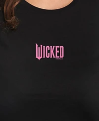 Hybrid Apparel Plus Wicked Elphaba Pink Logo Graphic Tee