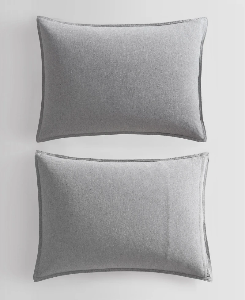 Closeout! Calvin Klein Melange Flannel 3-Pc. Duvet Cover Set