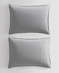 Closeout! Calvin Klein Melange Flannel 3-Pc. Duvet Cover Set