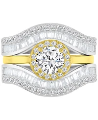 Cubic Zirconia Two-Tone Ring, Exclusively at Macy's