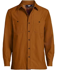 Lands' End Men's Lined Waffle Shirt Jacket