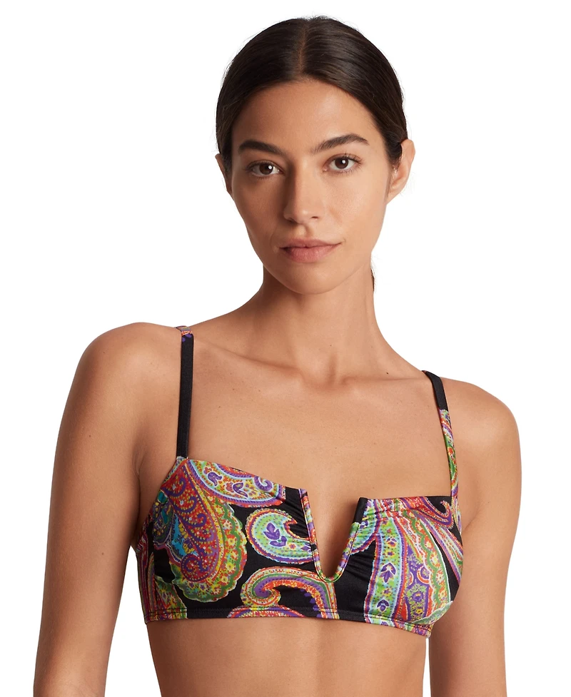 Lauren Ralph Lauren Women's Paisley-Print U-Wire Bikini Top
