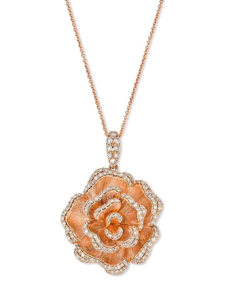 Le Vian Nude Diamond Rose Adjustable 20" Pendant Necklace (1 ct. t.w.) 14k Gold
