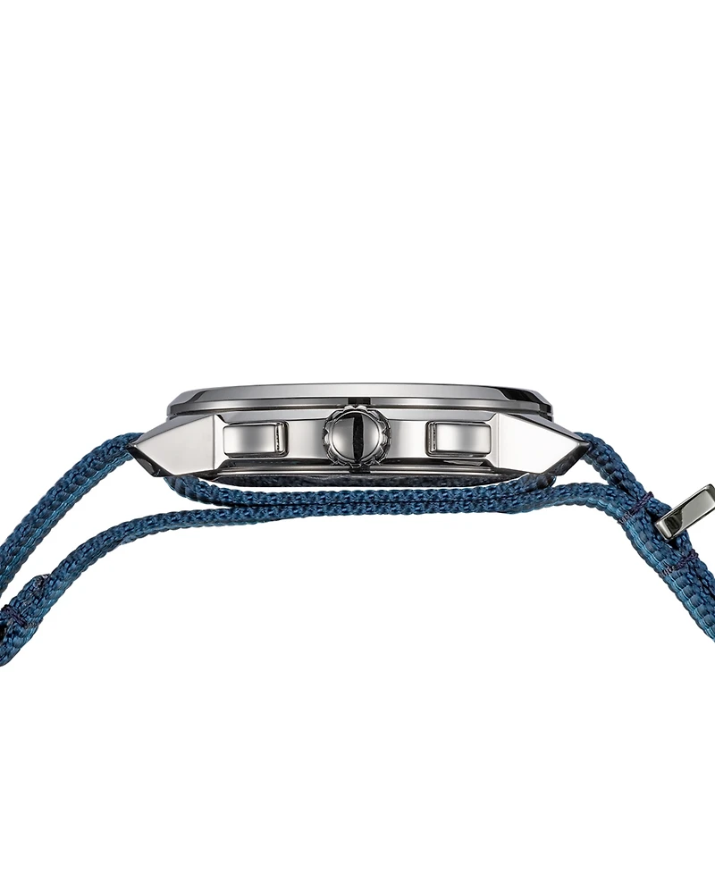 Balmain Men's Swiss Chronograph Madrigal Dark Striped Nato Strap Watch 42mm