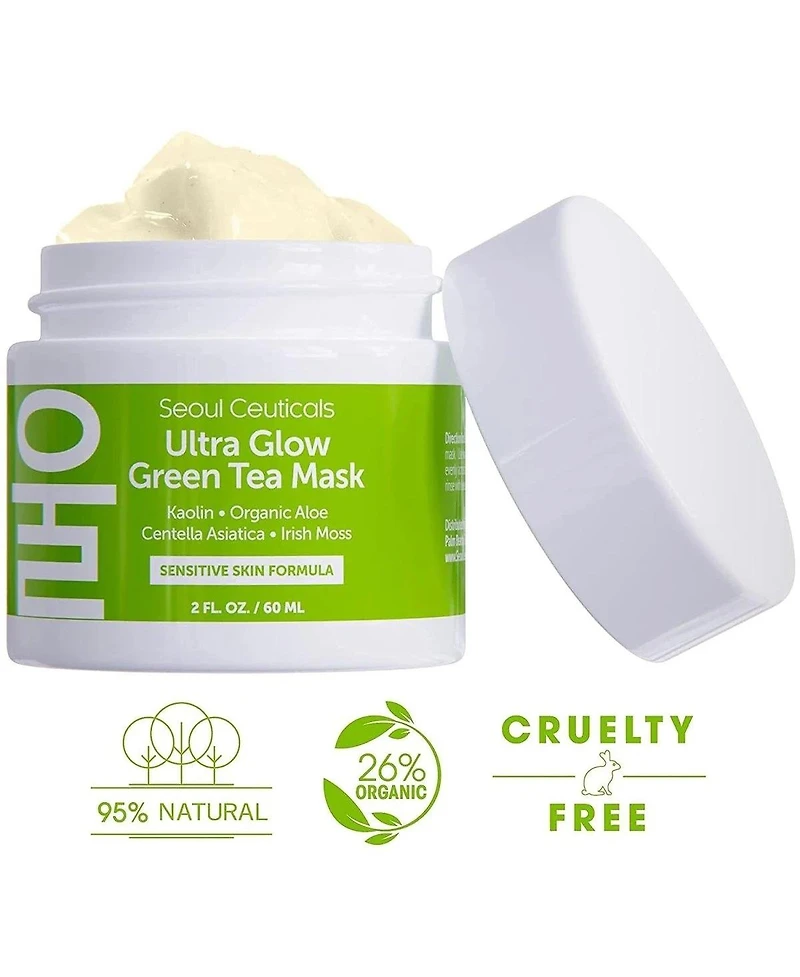 Seoul Ceuticals Korean Skin Care Green Tea Face Mask K Beauty Skincare