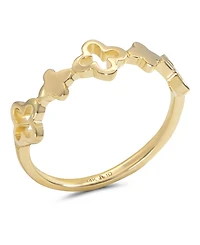 Devata Clover Ring in 14K Gold, Size 6