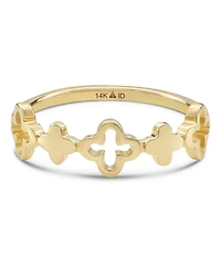 Devata Clover Ring in 14K Gold, Size 6