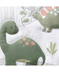 The Peanutshell Dinosaur Dreams Crib Bedding Set for Baby Boys, 3 Piece Nursery Set