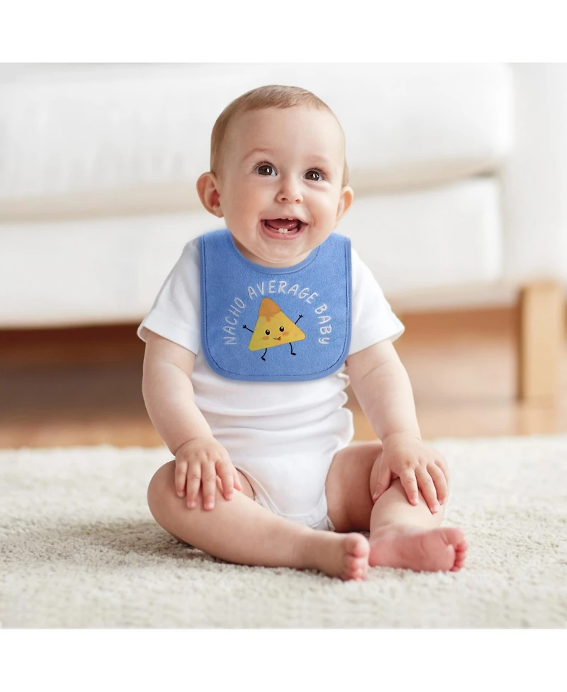 The Peanutshell Oh Boy! Terry Baby Bib 10 Pack Set, Feeding, Teething, Drooling