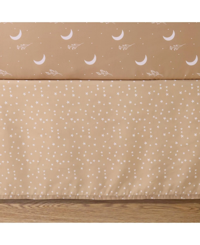 The Peanutshell Crib Bedding Set for Baby Boys and for Baby Girls, Boho Celestial, 3 Pieces