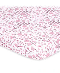 The Peanutshell Pack n Play, Mini Crib, Portable Crib or Fitted Playard Sheets for Baby Girl, Daisy, 3 Pack Set