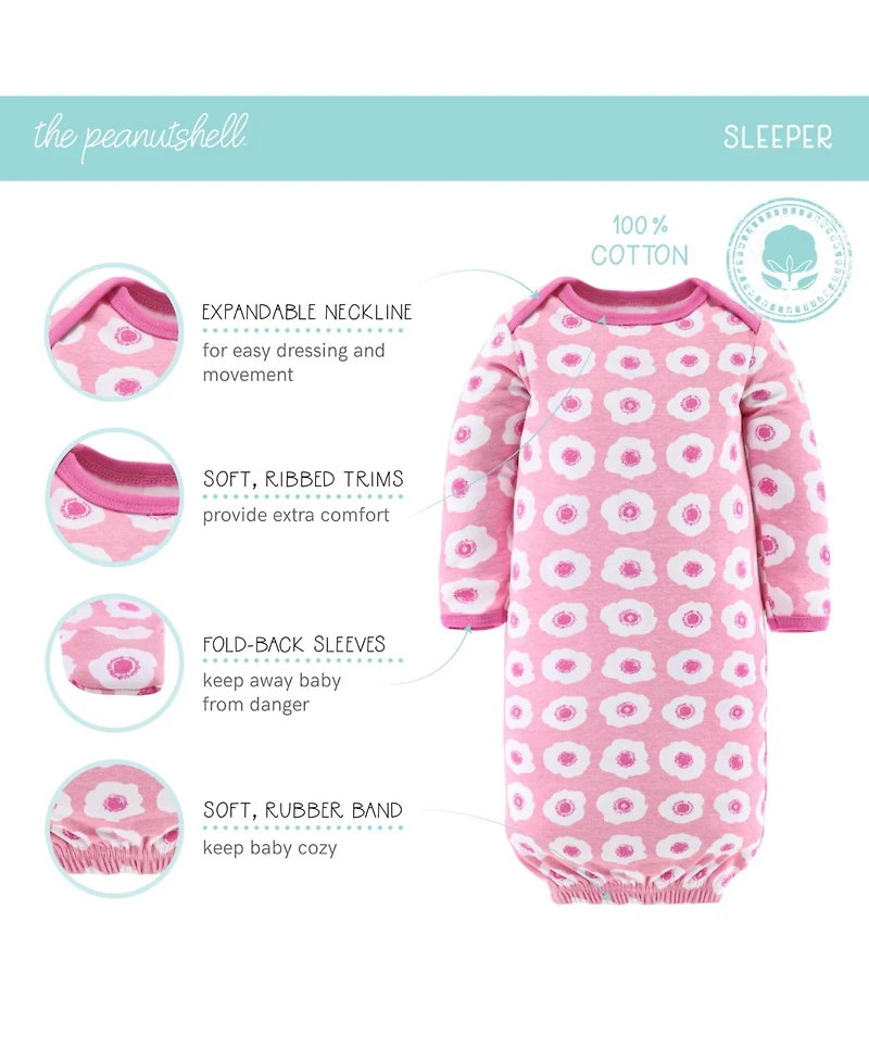 The Peanutshell Baby Girls Layette Gift Set Girls, Pretty Pink, 16 Essential Pieces