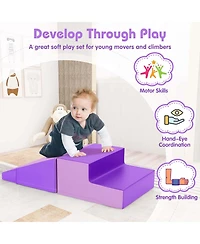 Step and Slide Climber for Infants Toddlers Baby Soft Foam Structure Blocks