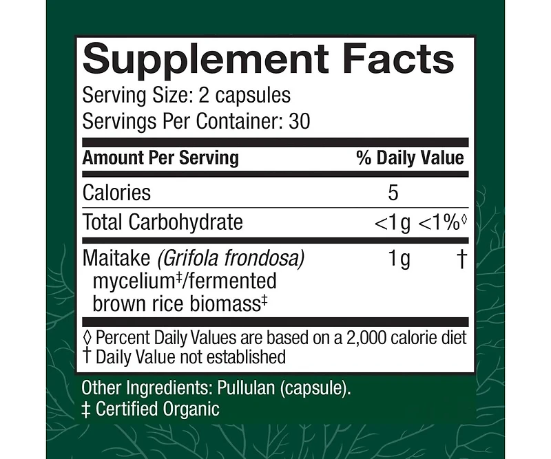 Host Defense Maitake Capsules - Immune & Cellular Health Support Supplement - Dietary Herbal Supplement with Maitake Mushroom & Mushroom Mycelium