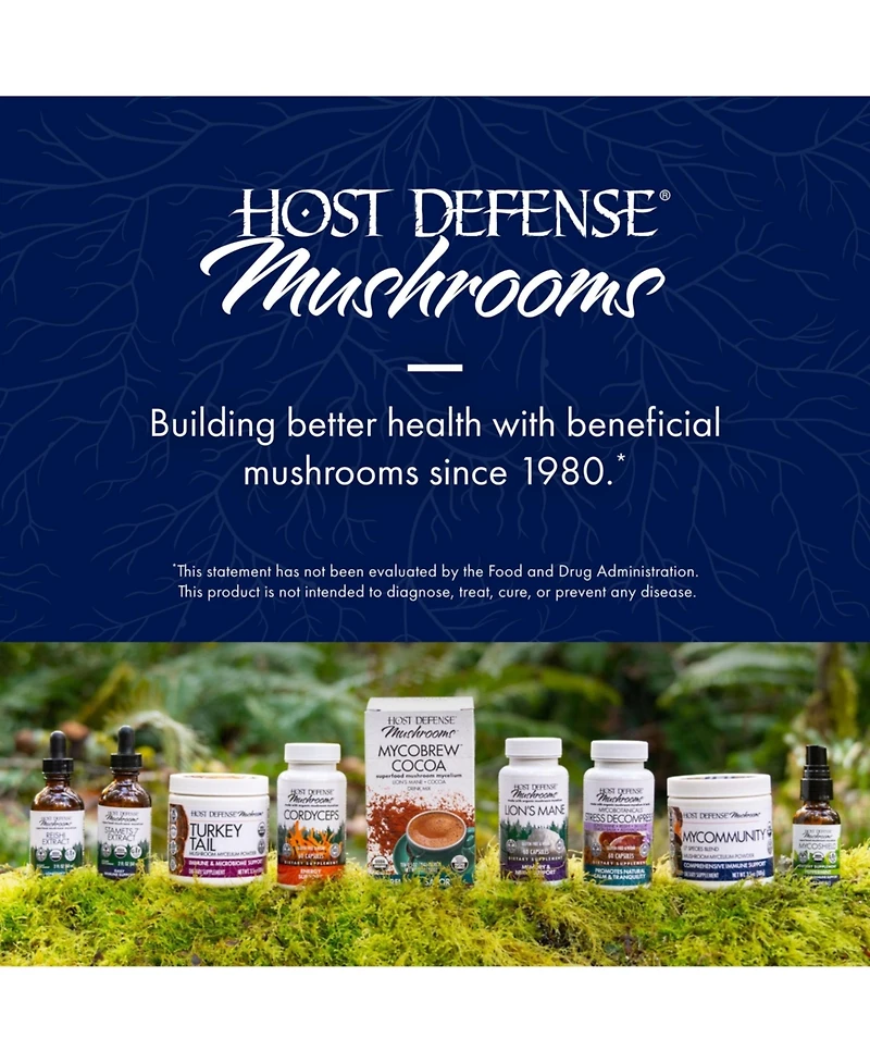 Host Defense MyCommunity Powder - 17 Species Blend Mushroom Supplement for Immune Support