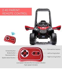 Aosom 12V Kids Utv with Music, Lights, MP3/Usb, Suspension,