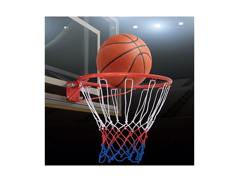 Hongge 18 Inch Basketball Rim Goal Replacement with All Weather Net and Mounting Hardware