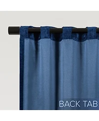 Chenille Solid Room Darkening Back Tab Curtain Panel