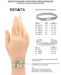 Devata Garnet & Bali with Dragon Bone Chain Bracelet in Sterling Silver and 18K Gold, Small 7.0 in
