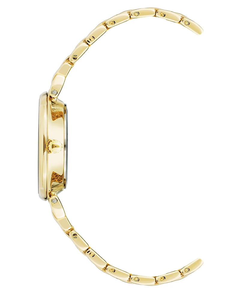Anne Klein Women's Quartz Green Roman Numeral Dial Gold-Tone Alloy Watch, 30mm