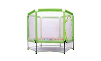 Slickblue 55" Toddlers Trampoline with Safety Enclosure Net & Balls
