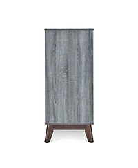Streamdale Mid-Century Modern Cabinet with Faux Wood and Storage
