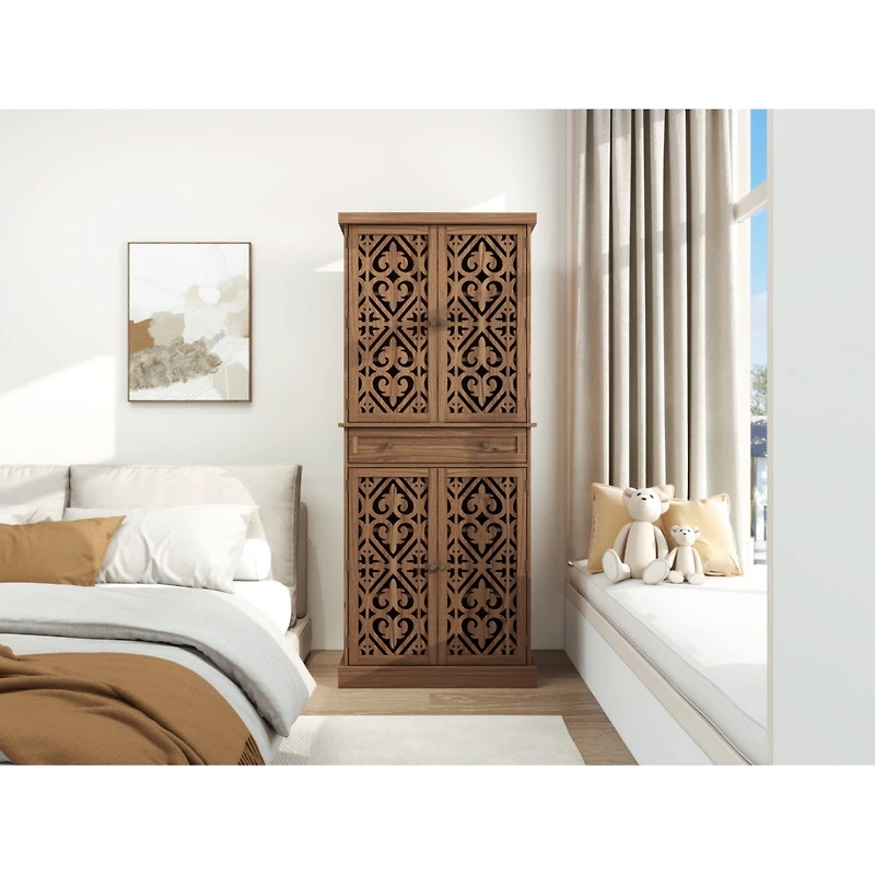 Streamdale 4-Door Cabinet with Drawer and Shelves