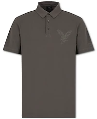 A|X Armani Exchange Men's Short Sleeve Eagle Graphic Polo Shirt
