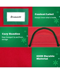 Florida Brands Under bed Christmas Ornament Storage Box with Dividers and 3 Trays - Fits up to 72- 3" Ornaments