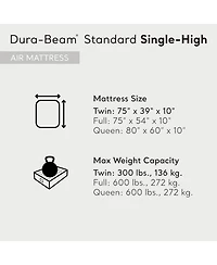 Intex Dura-Beam Standard Series Single Height Inflatable Airbed, Twin (2 Pack)