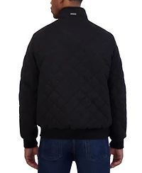 Nautica Men's Quilted Faux-Suede Bomber Jacket