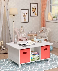 RiverRidge Home Kids 6 Cubby Storage Activity Table